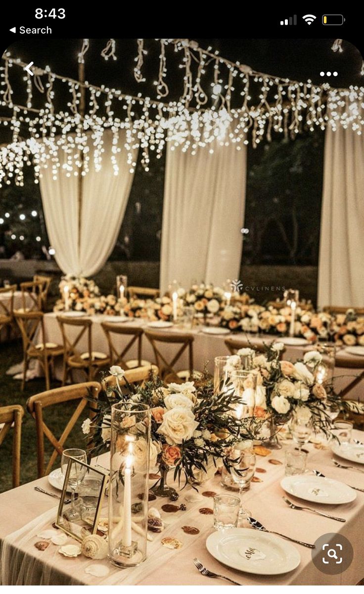 Warm wedding lights and tablescape inspiration